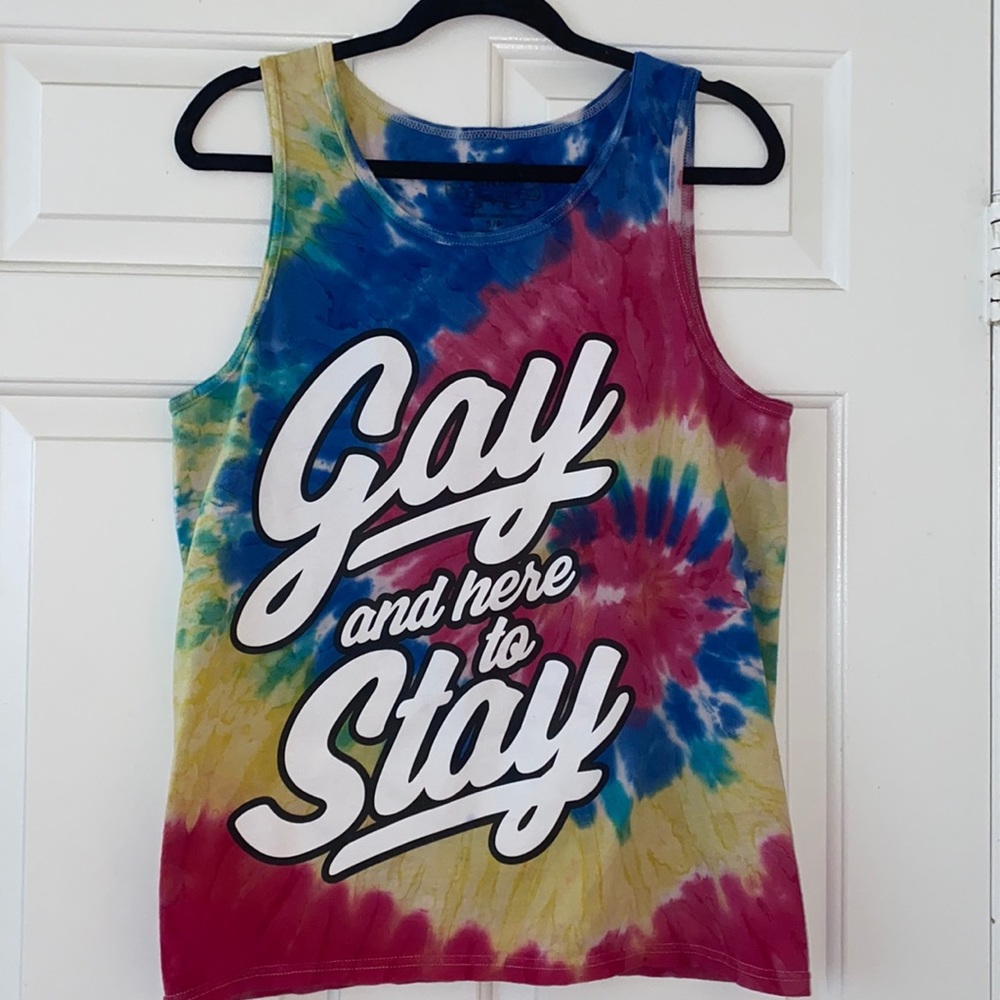 Pride Tank Top - Tie Dye In An Array Of Rainbow C… - image 1